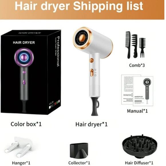 NWT Professional Ionic 1800W Fast Drying Blow Dryer Hair Styling Travel - Picture 7 of 8